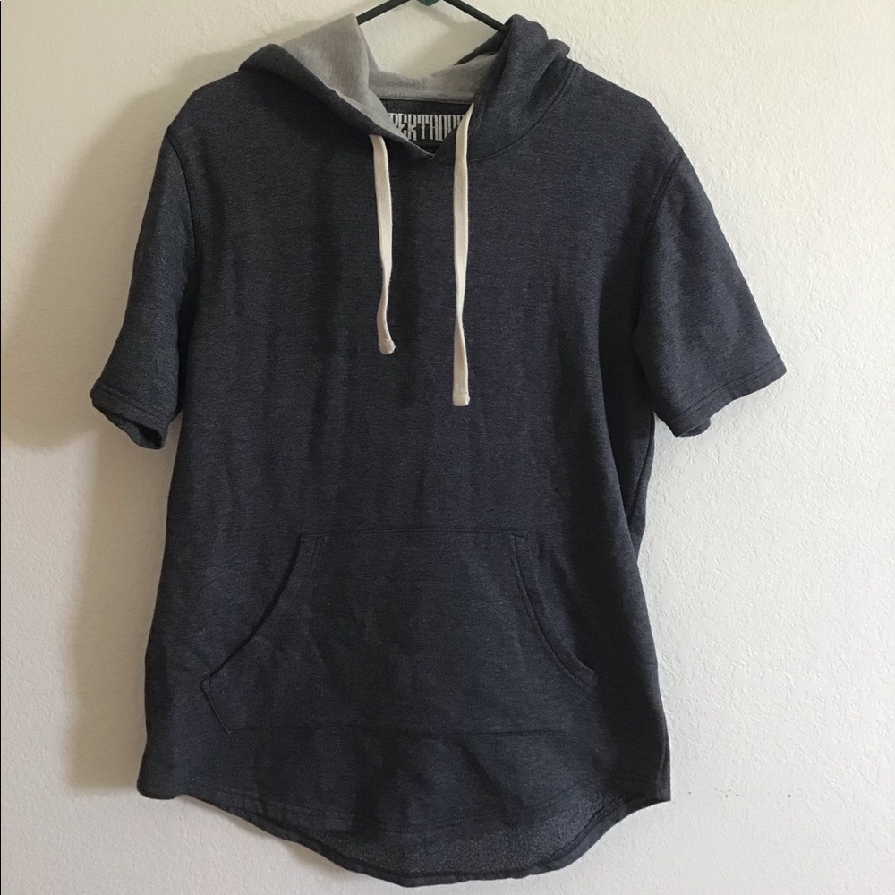 High Low Navy Blue Hoodie